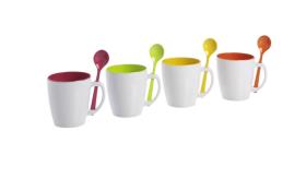 Gimex Melamin mug set with spoons, 4 parts