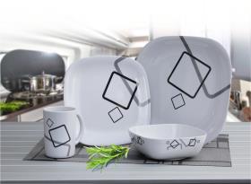 Melamine Tableware Set, CUNEO Camp4, For 4 People/16 Parts