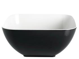 Bowl QUADRATO, black-white, 100% melamine