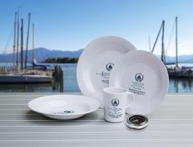 Melamine dishes set MARITIME, Camp4, 8 parts