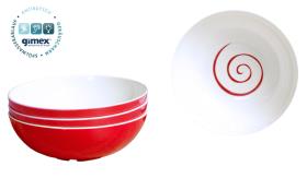 Cereal Bowls TWIST, 4 pcs., Content: 600ml, red