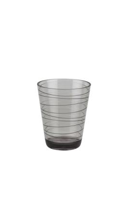 Gimex vandglas RETRO STRIPES, sæt med 2, sort + hvid