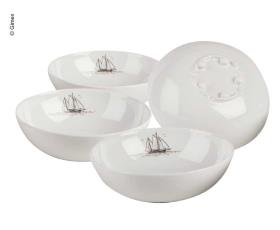 Melamin korn skåle SAILS, 4 stykker, 100% melamin