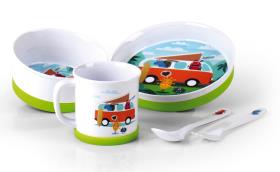 Kids Tableware, Set 5 pcs, CAMPING MONSTER