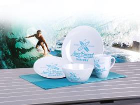 Melamine Tableware Set, LONGBOARD Camp4, For 2 People/8 Parts