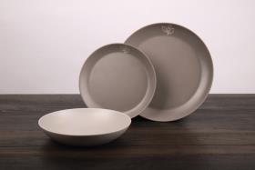 Melamine tableware set Camp4 'EARTH DELUXE' 6 pieces, for 2 persons