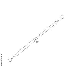Clamping rod aluminium Ã¸28/25 x 1/1.2 mm, length 0.80 - 1.20 m