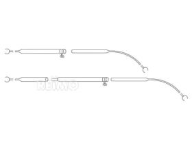 Tension rod curved steel 2,1-2,55m, three-part