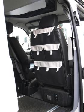 Organizer for driver's seat with 4 pockets, imitation leather