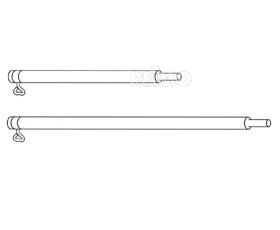 Extension pole steel 1,0m, Ø22 x 1,0mm