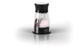 2 in 1 Slaz and pepper mill, black, lid with screw cap