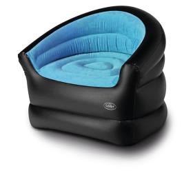 Inflatable Camping Chair, RELAX Camp4, 94x83x76cm, black/ice blue