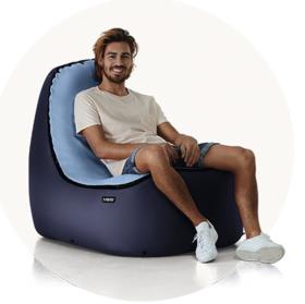 Inflatable Camping Chair, TRONO, Blue