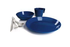 Outdoor tableware for 1 person, plate, cup, bowl, cutlery