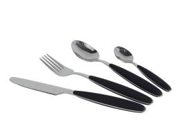 Camping Cutlery, Gimex, Set 4 People/16 Parts, Black