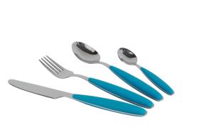 Camping Cutlery Set, Gimex, 4 People/16 Parts, Turquoise