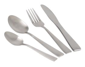 CAMP4 - Cutlery set in matt stainless steel for 4 persons