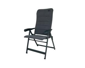 Folding camping chair, grey, upholstered, water-repellent fabric