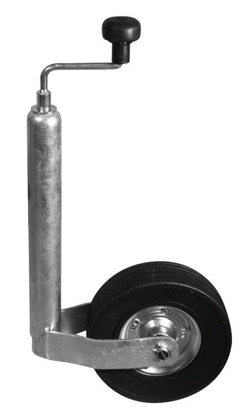 Støttehjul Stahlbl.200x50, 48mm solid gummi