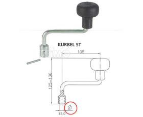 Kurbel f.Stützrad f.ST48