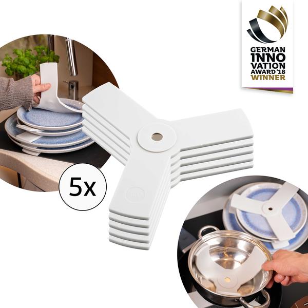 Silwy magnetisk sandwichbundt - grå - sæt med 5 stk.