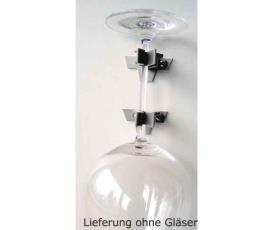 glass holder red wine grey, 4 pieces