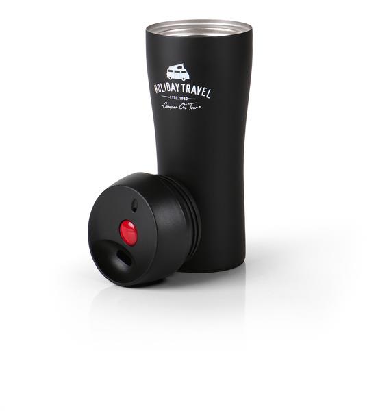 Thermo kaffekrus HOLIDAY TRAVEL 400ml, sort, rustfrit stål
