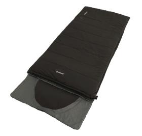 Tæppe sovepose Kontur sort, 220x85cm, integreret pude