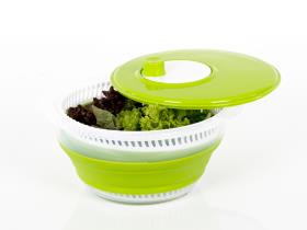 foldbar salatsnurrer, lime / hvid, også sigte &amp; skål, med låg