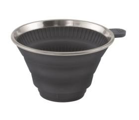 Silicone kaffefilterholder, sammenfoldelig, 15x13x3 / 8 cm, mørkeblå