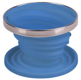 Silicone coffee filter holder, foldable, Ø11cm, light blue