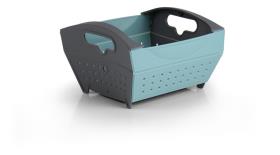 Strainer, foldable, rectangular