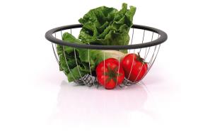 basket Ø30cm H 2,5/12,5cm-swivelling with one handle