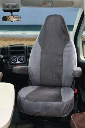 Seat cover Universal Alcatraz Velour Back height 83.5 h grey/anthracite