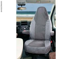 Aguti seat cover, light grey/anthracite, Alcatraz velour, 2 pieces
