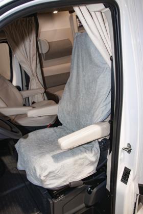 Terry cloth cover for car seat universal light grey