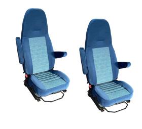 Beskyttelsesbetræk til Aguti-sæder med fastmonterede nakkestøtter - Blå / Grå