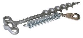 Ground anchor with shock absorber Peggy Peg