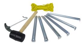 Tent asseccories set: 1xhammer, 6xpegs,