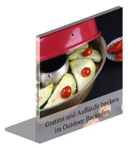 Gratins and casseroles bake in the outdoor oven, 18 x 20 cm