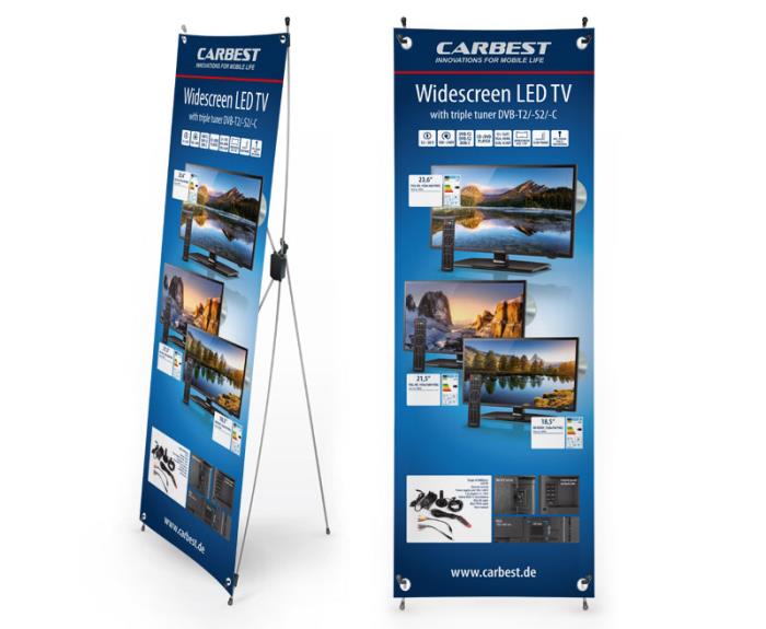 Carbest X-Banner - design: TV, størrelse: 600x1800 mm