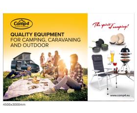 Camp4 indoor banner, size: 4500x3000mm, mesh fabric, eyelets every 50cm