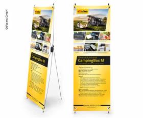 X-Banner - Design: Reimo Campingboks M, engelsk, størrelse: 60x180cm