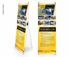 X-Banner - Design: Reimo Campingboks L-CM, engelsk, størrelse: 60x180cm