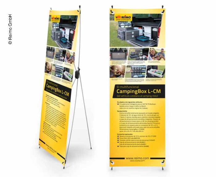 X-Banner - Design: Reimo Campingkasse L-CM, spansk, størrelse: 60x180cm