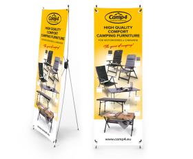 Camp4 X-Banner camping furniture for motorhomes & caravans, English