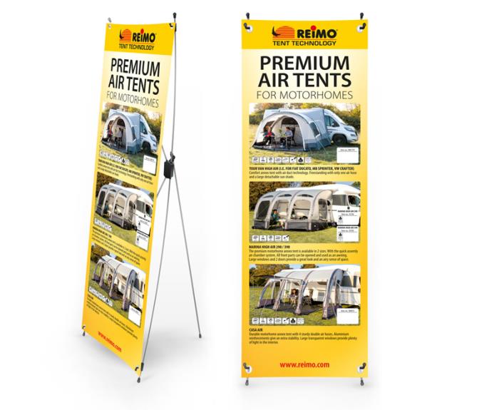 RTent Techn. X-Banner telte f.Reisemobile, engelsk, størrelse: 600x1800mm