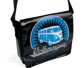 VW Collect. shoulder bag "Bulli" black, from truck tarpaulin, 28x23x7cm