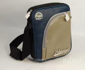 VW collection shoulder bag mini, tyre pattern, blue/grey