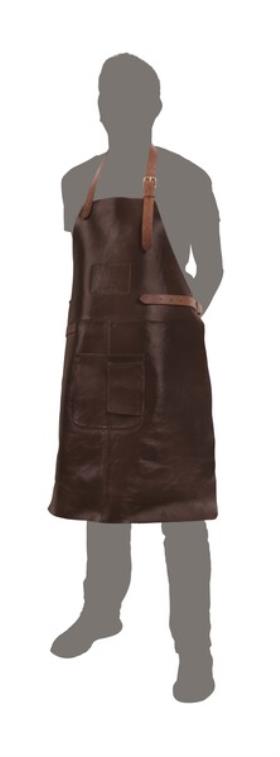 HOLIDAY TRAVEL Grill apron, brown, leather